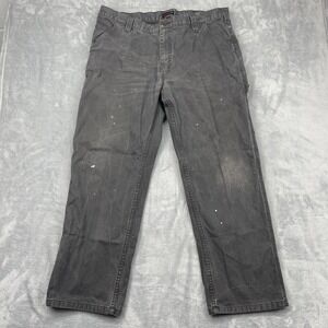 Wolverine Carpenter Jeans Mens 40/30 Gray Denim Relaxed Fit Straight Leg Outdoor